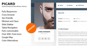 Picard – vCard & Resume WordPress Vorlage