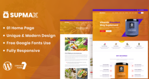 Supmax – Health & Supplement WordPress Layout