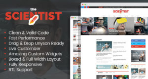 The Scientist – WordPress-Vorlage für Innovationen und Forschungsnachrichten