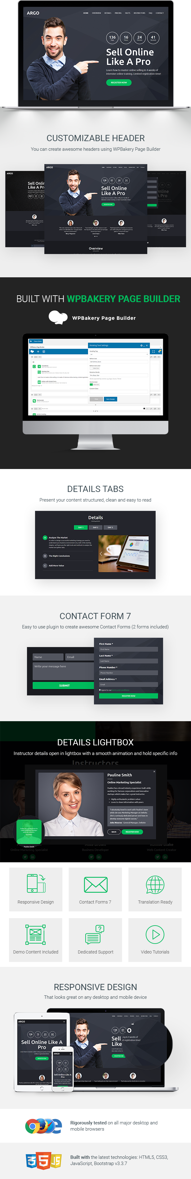 Argo Kurs Training WordPress Landing Page