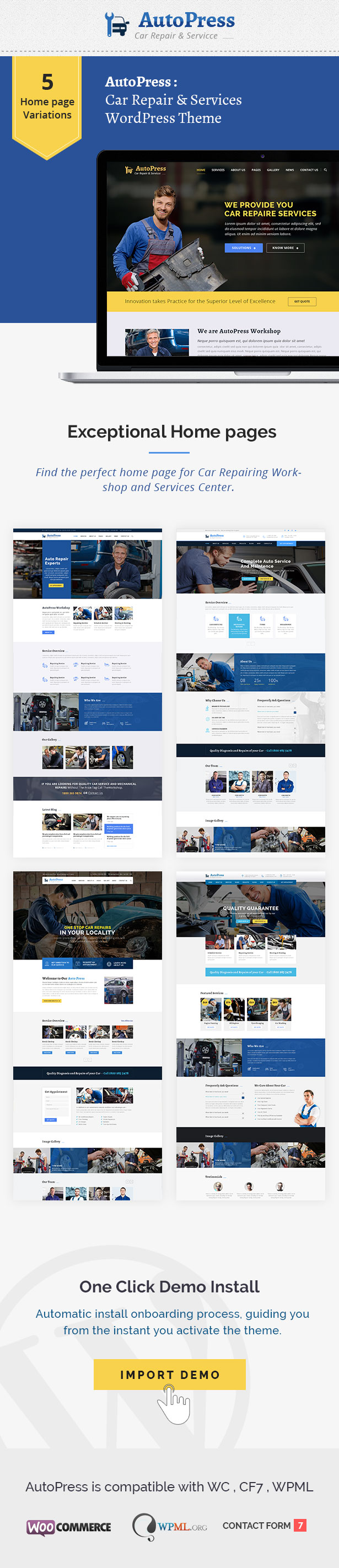 AutoPress - Autoreparatur & Services WordPress Theme - 1