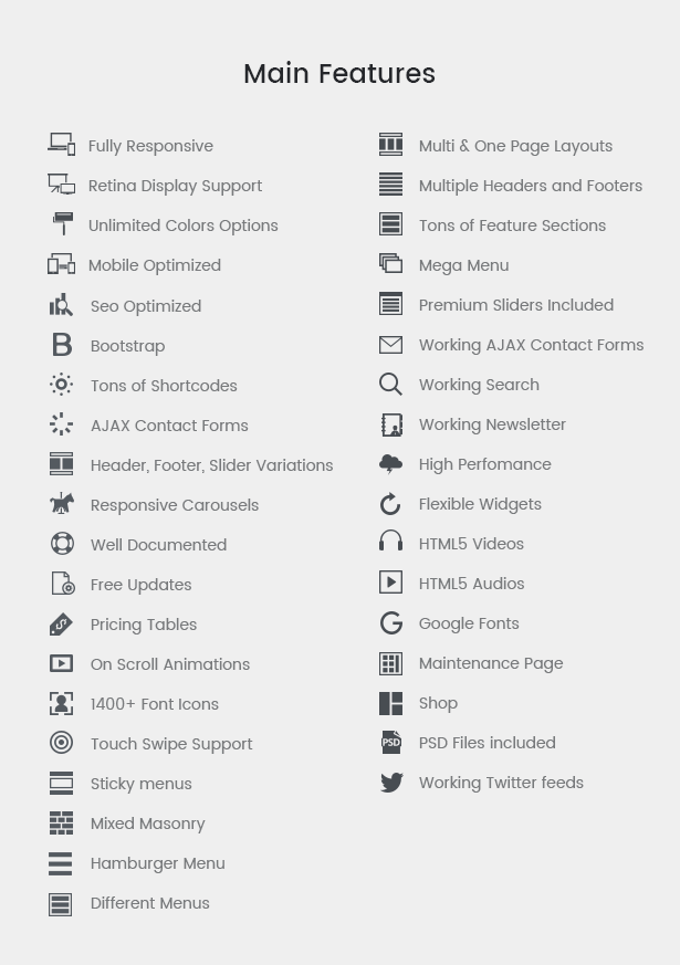 Elementy - Mehrzweck-WordPress-Theme für eine und mehrere Seiten - 3