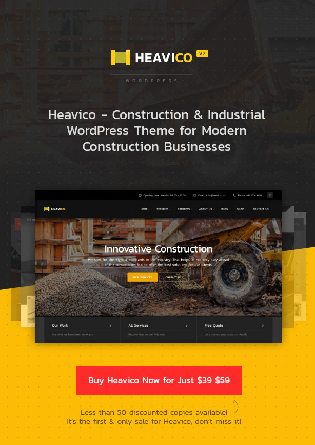 Heavico - WordPress-Theme für Bauwesen und Industrie