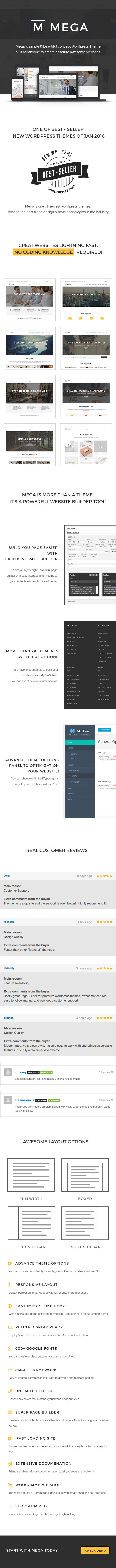 Mega - Kreatives Mehrzweck-WordPress-Theme - 1