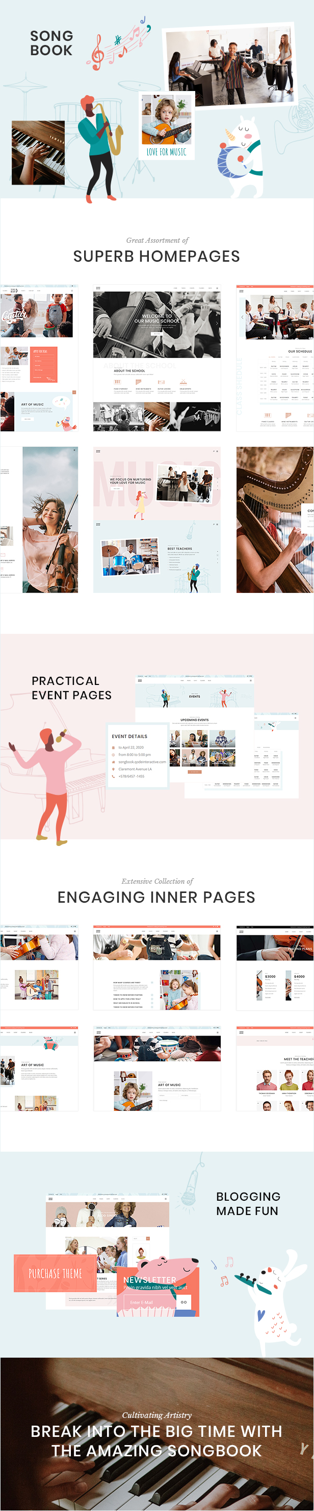 SongBook - Musikschule WordPress Theme - 2