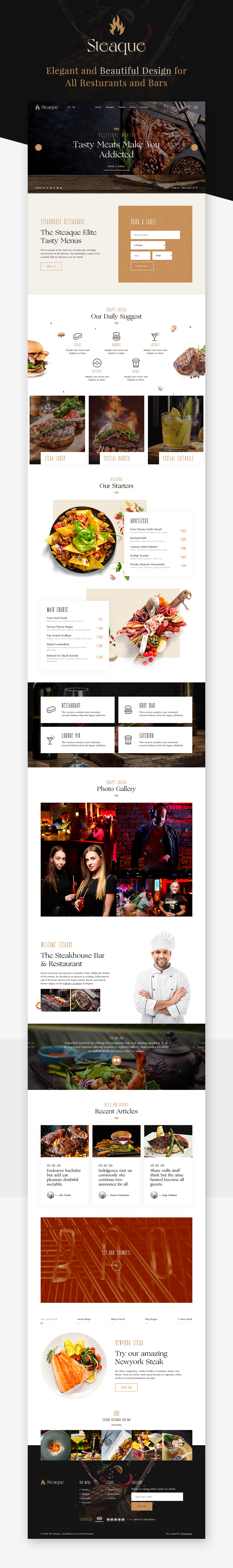 Dampfer |  Steak House und Coctail Bar WordPress Theme - 1