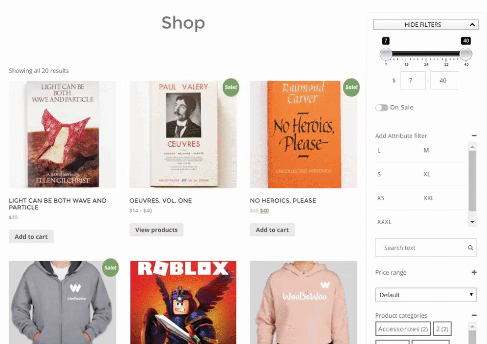 WooCommerce-Produktfilter - 1