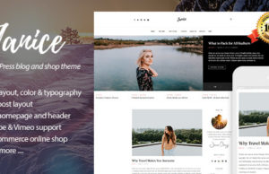 Janice – Ein Responsive WordPress Blog und Shop Layout