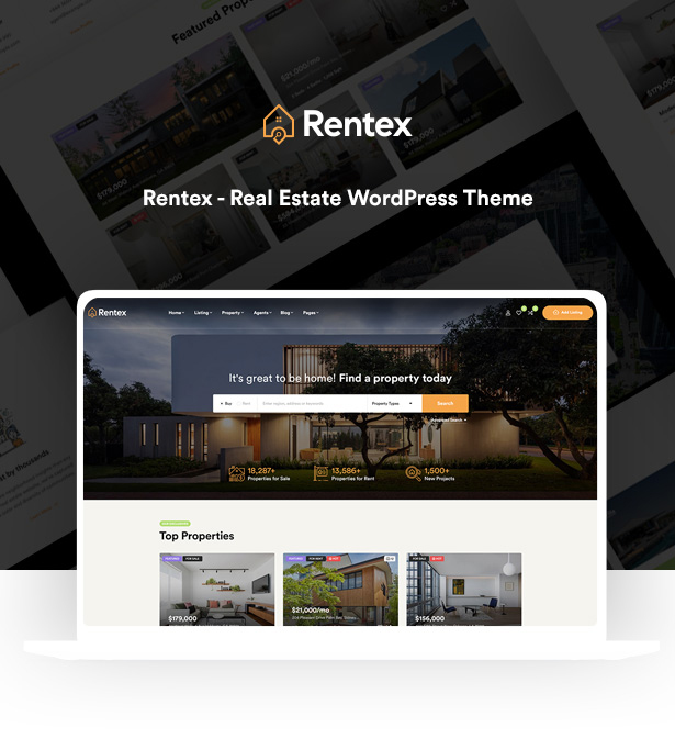 Rentex - Immobilien WordPress Theme