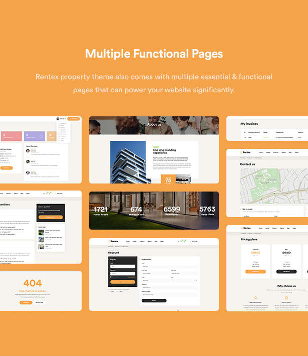 Rentex - Immobilien WordPress Theme