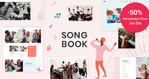 SongBook – WordPress-Layout der Musikschule