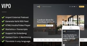 Vipo – Audio / Video Podcast & Vlog WordPress Layout