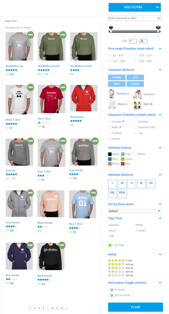 WooCommerce-Produktfilter