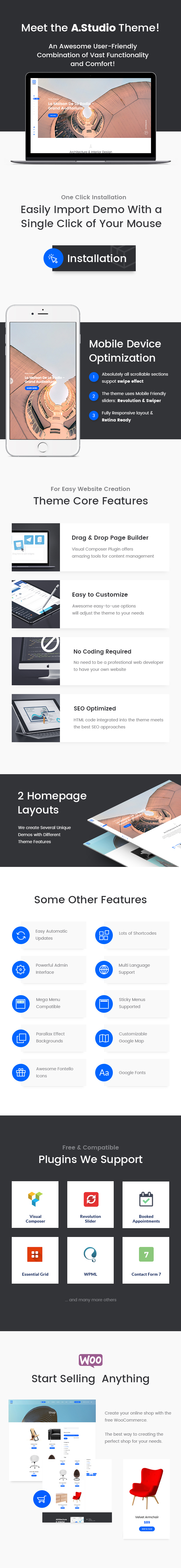 A.Studio |  Innenarchitektur und Architektur WordPress Theme - 1