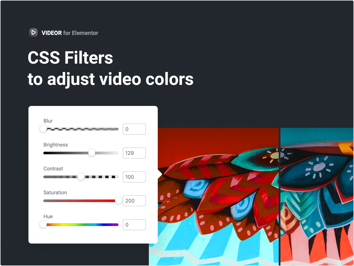 CSS-Filter zum Anpassen der Videofarben
