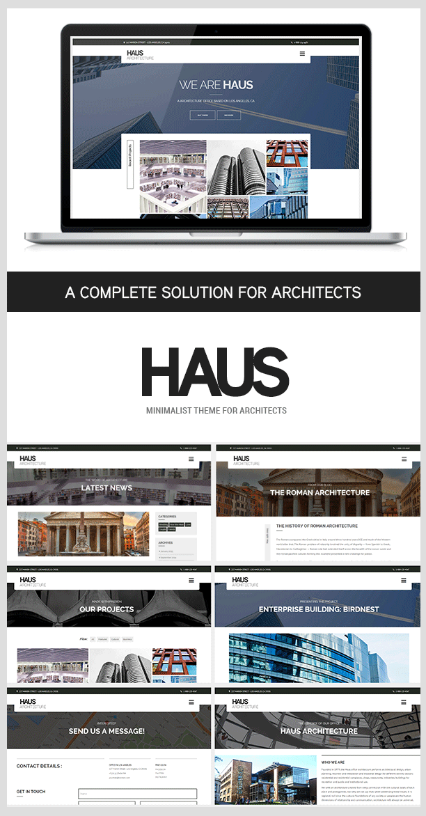 Haus - WordPress Architektur Thema für Architekten