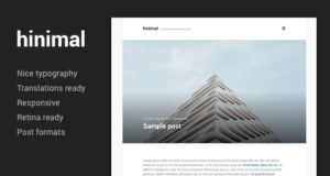 hinimal – Minimal Clean Blog Responsive WordPress Template