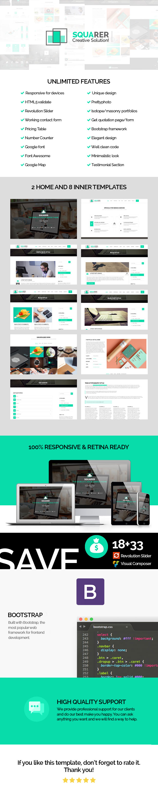 Squarer Mehrzweck-WordPress-Theme - 1