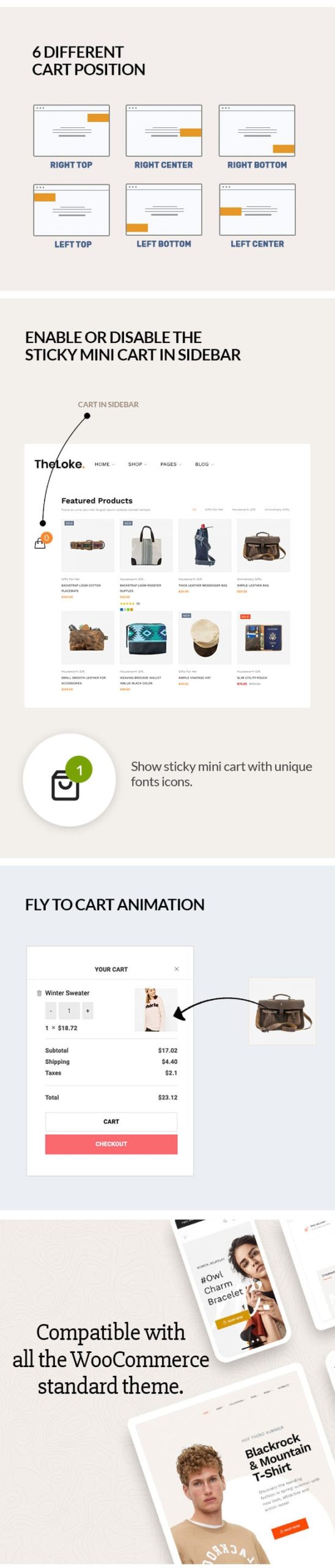 Sticky Mini Cart Feature Details