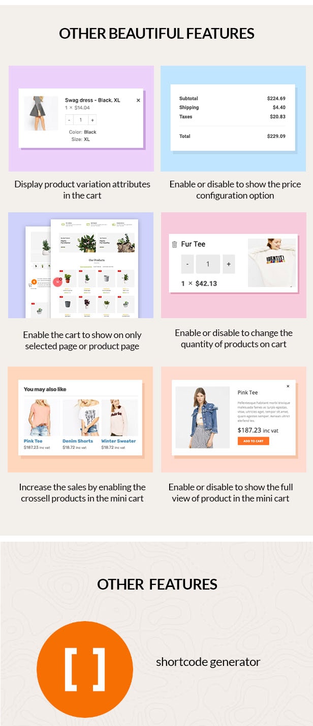 Sticky Mini Cart Features