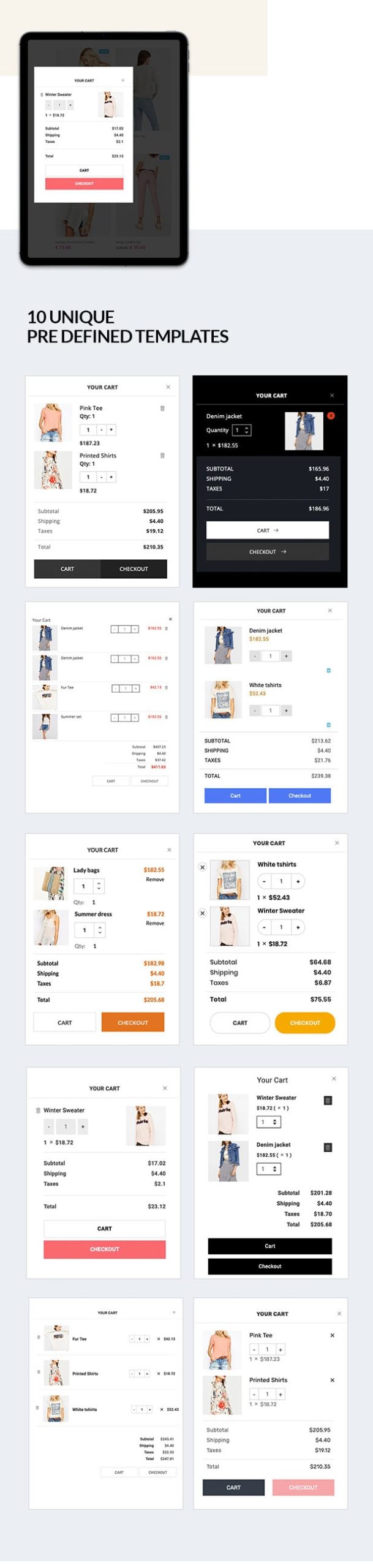 Sticky Mini Cart Template Demo