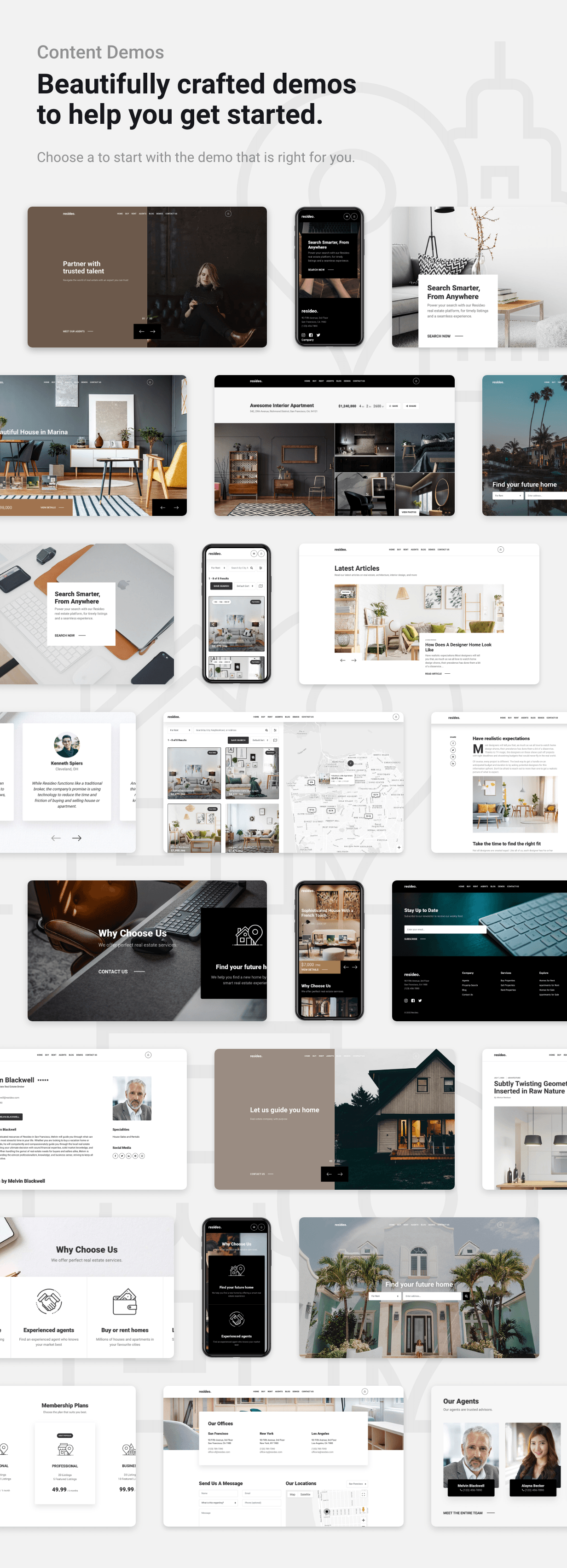 Resideo - Immobilien WordPress Theme - Demos