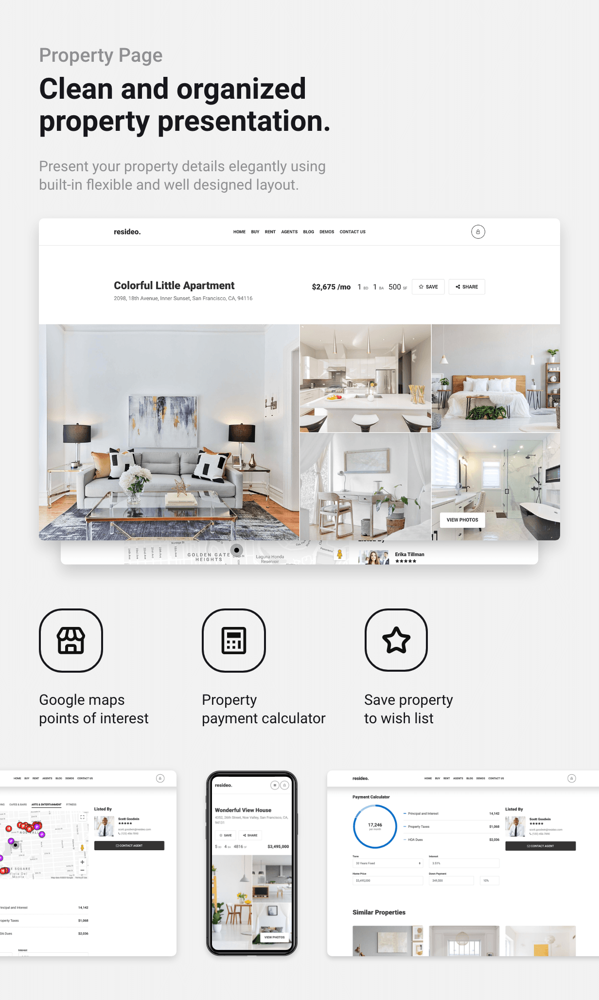 Resideo - Immobilien WordPress Theme - Single Property