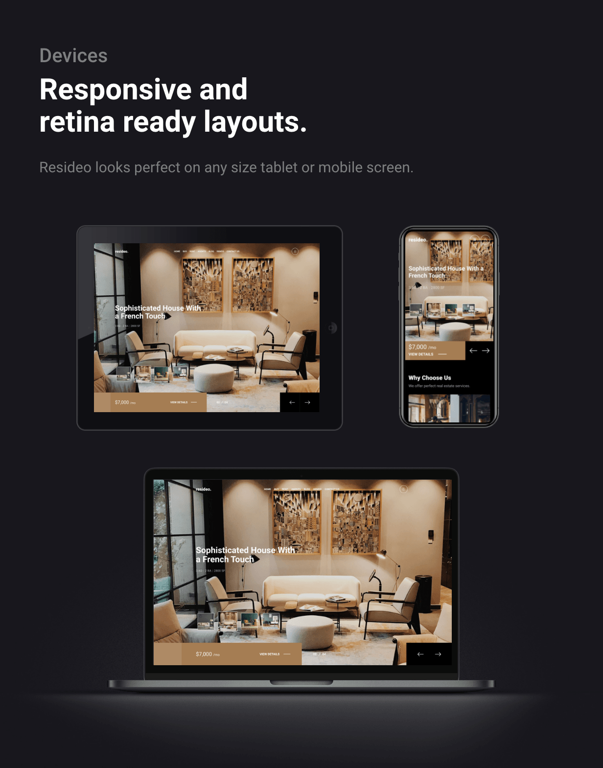 Resideo - Immobilien WordPress Theme - Responsive