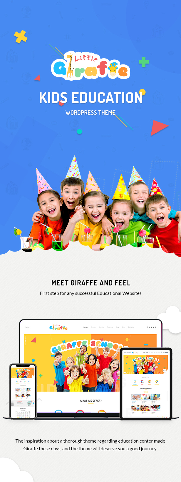 Giraffe - Kindergartenerziehung WordPress Theme - 1