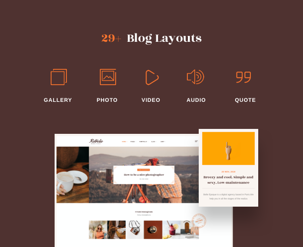 Vintage Retro Mehrzweck-Wp-Thema - 20+ Blog-Layouts