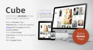 Cube, Multipurpose Simple Reviews WordPress Magazine