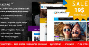 Maxmag – Magazin und Blogging WordPress Template