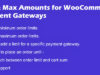 Mindest- und Höchstbeträge für WooCommerce-Zahlungsgateways