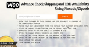 Woo Advance Check Versand und Nachnahmeverfügbarkeit mit Pincode / Postleitzahl