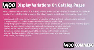 WooCommerce-Anzeigevariationen auf Katalogseiten