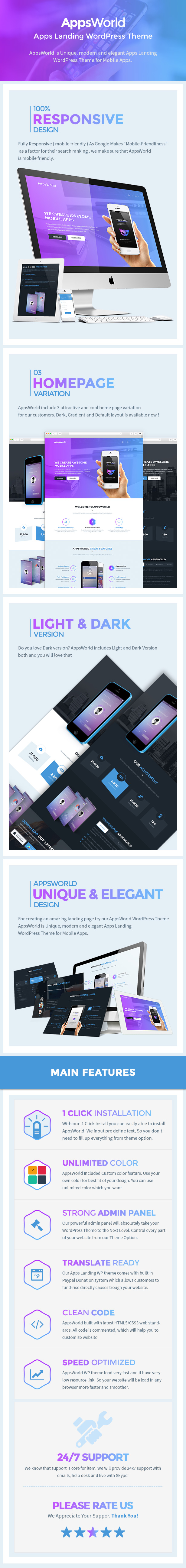 AppsWorld - App Landing Page Theme