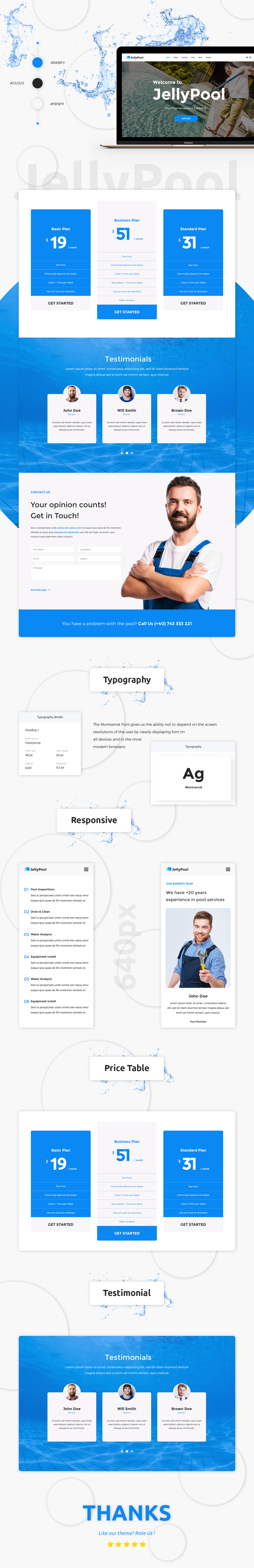 JellyPool - Poolpflege & Reinigung WordPress Theme - 1