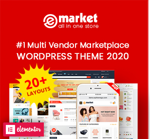 eMarket - MultiPendor MarketPlace Elementor WooCommerce WordPress Theme