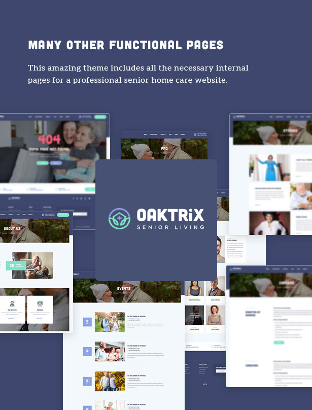 OakTrix - Senior Care WordPress-Theme
