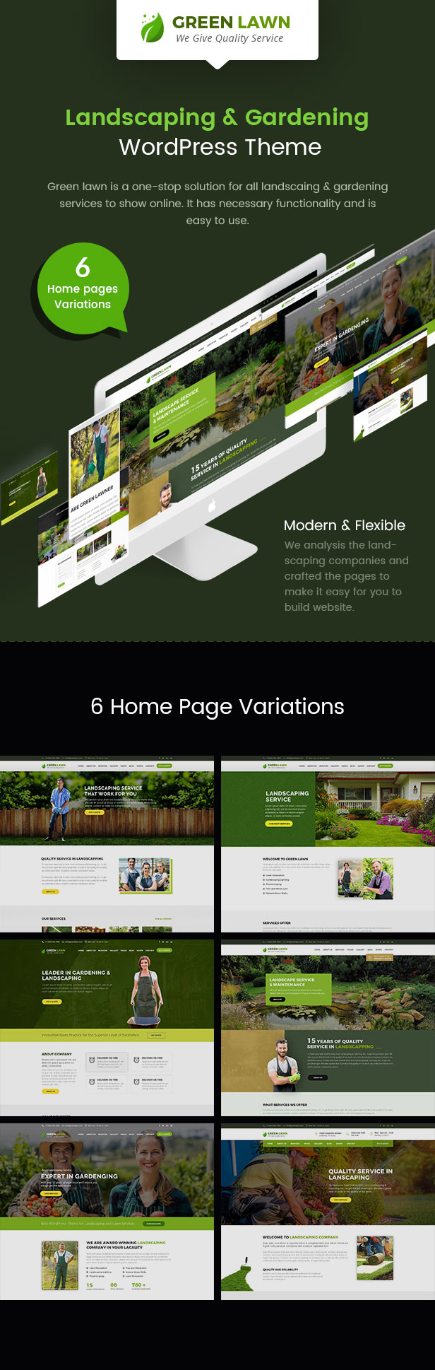 Green Lawn - Landschaftsbau WordPress Theme - 1
