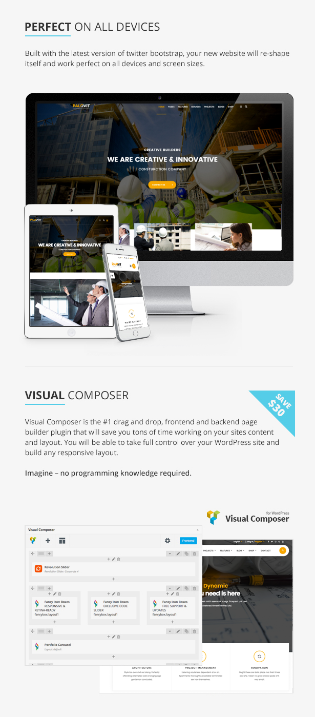 Palovit - WordPress Construction, Building Business, Construction Corporate