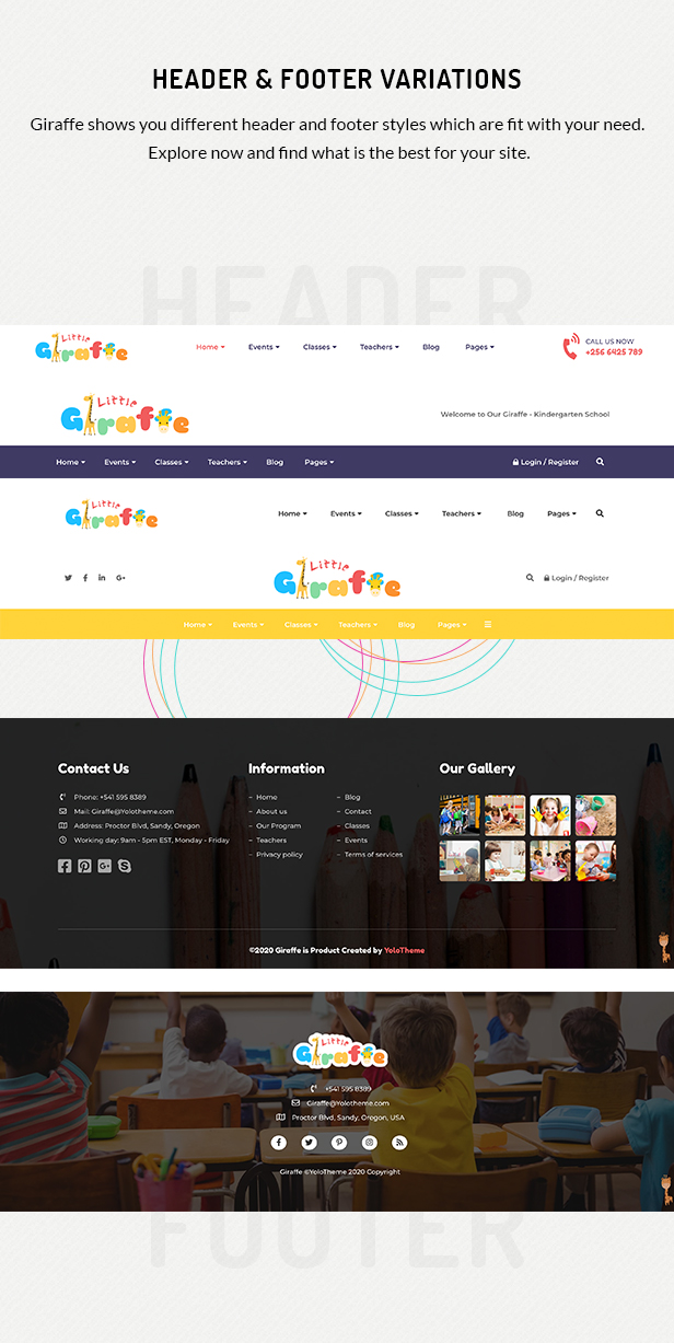 Giraffe - Kindergartenerziehung WordPress Theme - 5