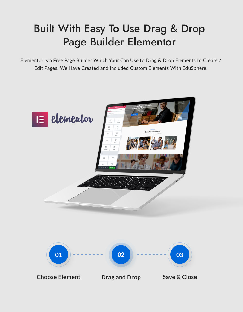 Drag & Drop Page Builder Elementor