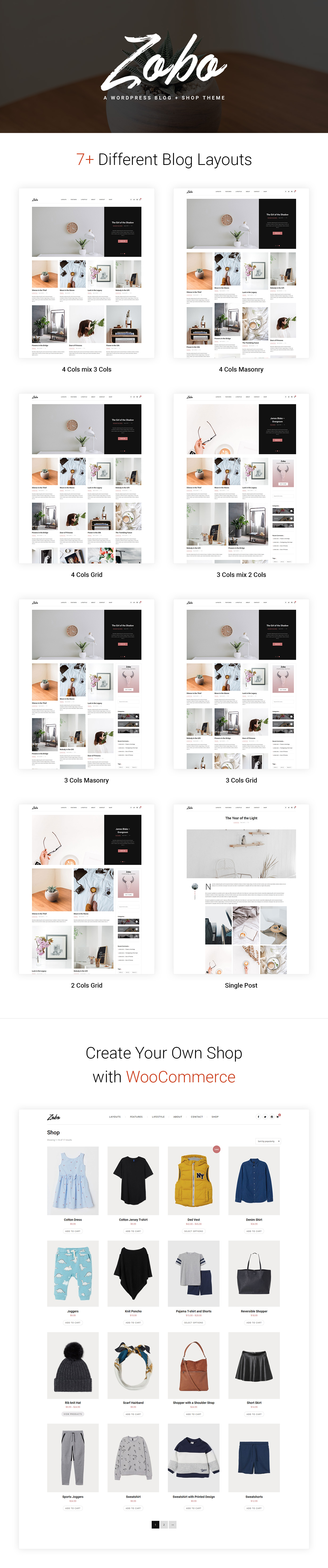 Zobo - Ein WordPress-Blog- und Shop-Thema - 1