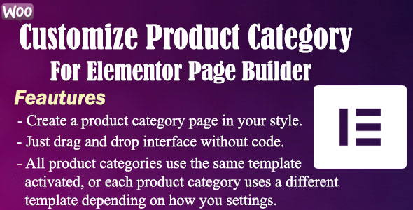 Anpassen der Produktkategorie für Elementor Page Builder
