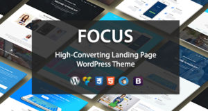 Fokussieren Sie das hochkonvertierende Landing Page WordPress-Vorlage