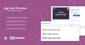 Jeg Font Preview – WordPress-Plugin für die WooCommerce-Erweiterung