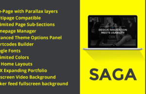 SAGA – WordPress One Page Responsive Portfolio