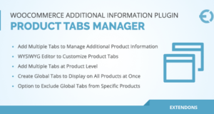 WooCommerce-Plugin für zusätzliche Informationen – Product Tabs Manager