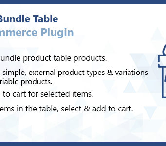 WooCommerce Product Bundle Table Plugin